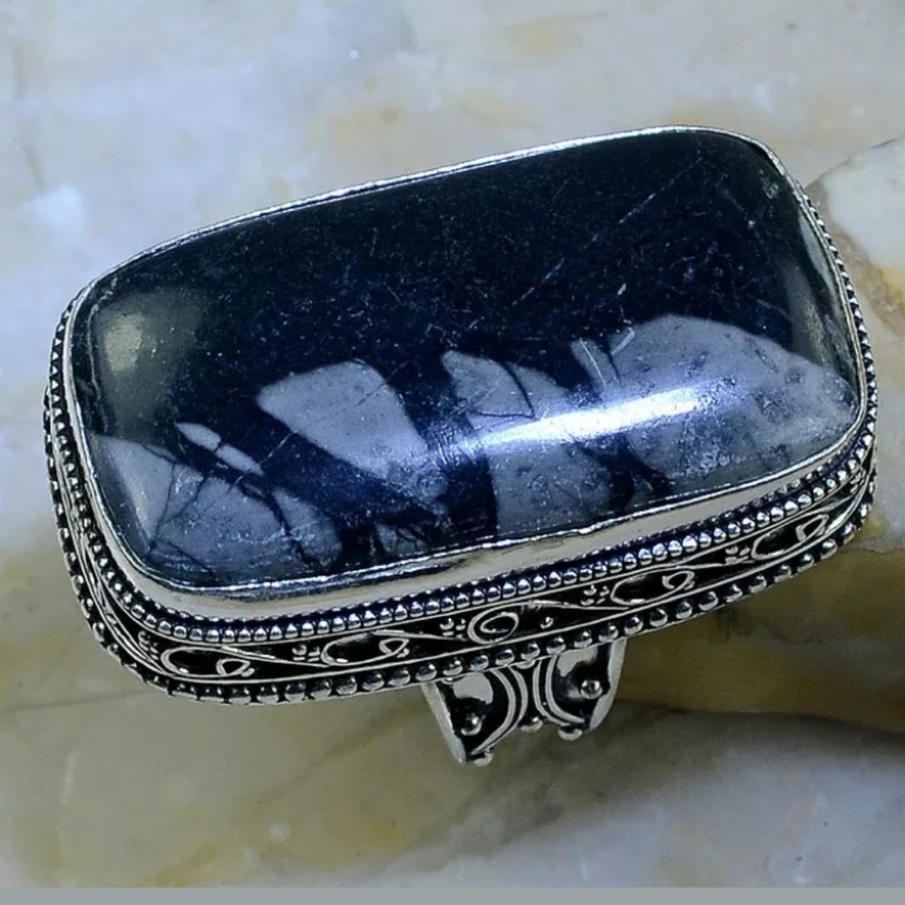 **Sale** New Picasso Jasper 925 Silver Ring.